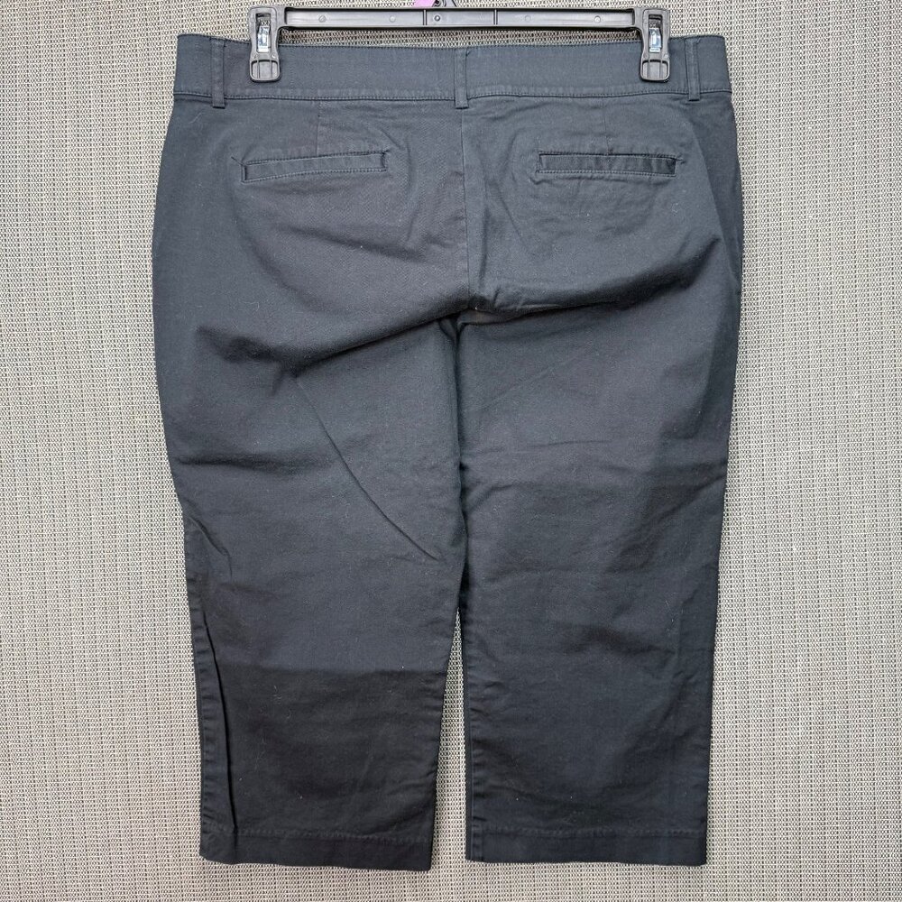 Briggs Petite Womens Size 16P Black Stretch Straight Leg Capri Pants